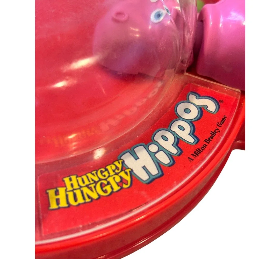 VINTAGE 1995 Milton Bradley Hungry Hungry Hippos Classic Red Game handHeld‎ mini